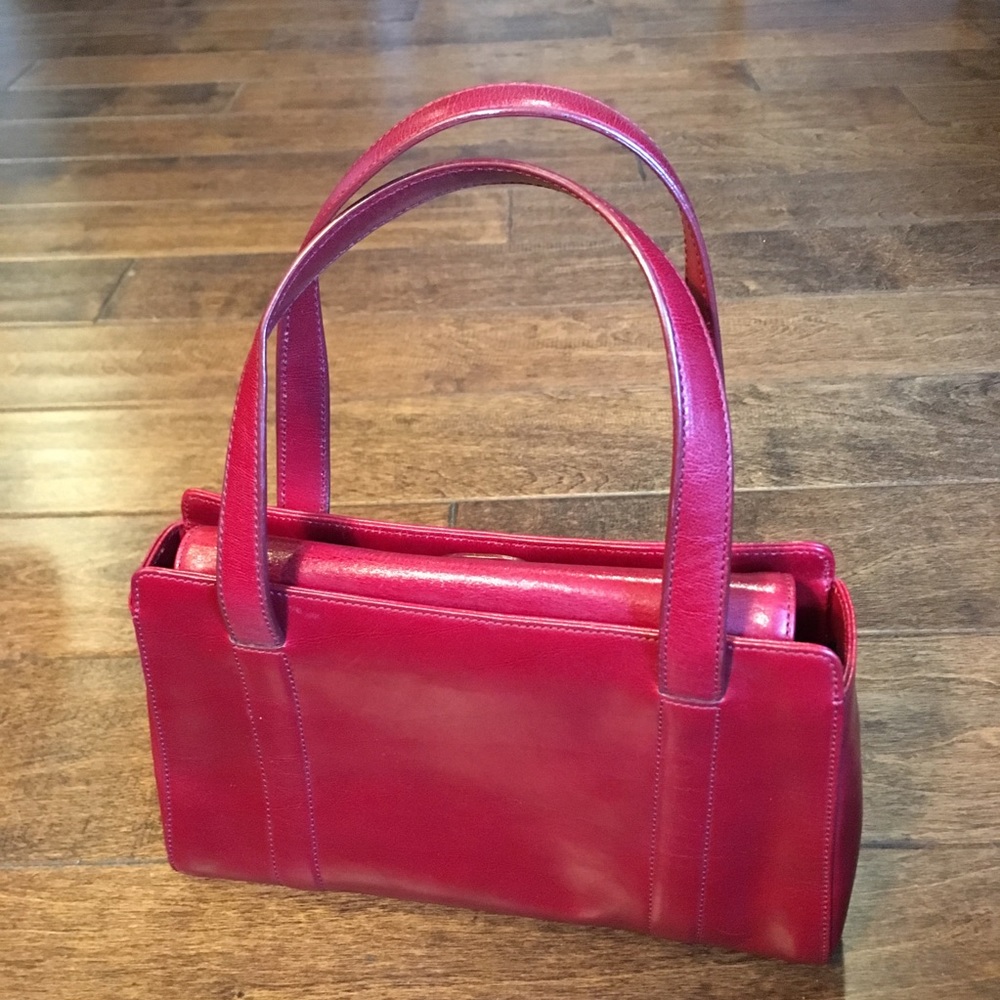 Small Monsac Handbag in Burgundy